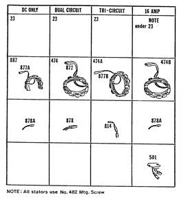 Alternator Chart Diagram and Parts List for 404707-0116-XX  Briggs and Stratton Engine